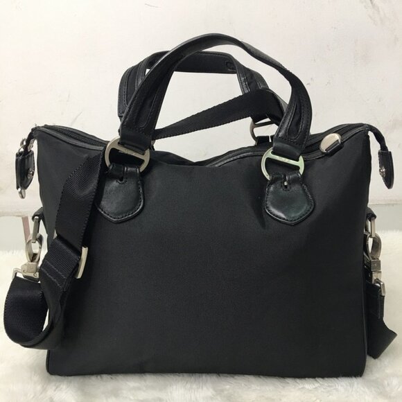 Tumi Women's Black Nylon Canvas Briefcase Laptop Messenger Bag 12.5 x 10.5 - Picture 5 of 16